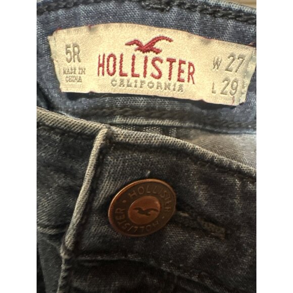 Hollister Dark Blue Skinny Jegging Jeans Size 5 - Picture 2 of 14